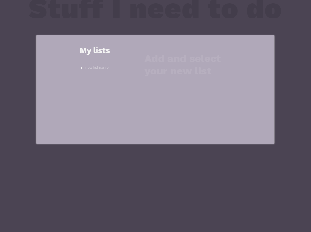 An ordinary todo list